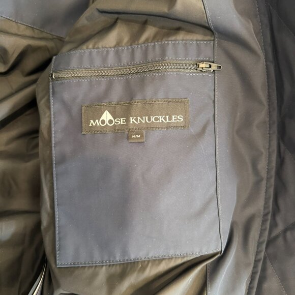 Moose Knuckles Women's Ladriere Bomber Jacket Size M in True Navy - Picture 6 of 7